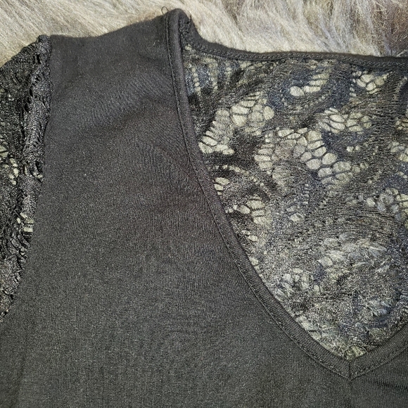 Lace Detail Bodysuit Top Fairycore Whimsigoth sz L - Picture 4 of 5